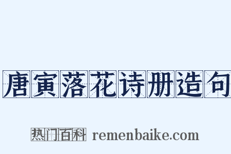 唐寅落花诗册造句是什么意思的图片